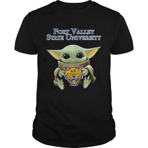 Baby Yoda Hug Fort Valley State University Shirt